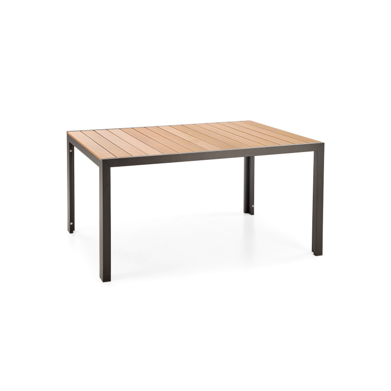 FIERRO  stół prostokątny, brązowy / czarny (1p1szt)