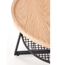 FLORENCE ława dąb naturalny/czarny  (1p1szt)