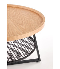 FLORENCE ława dąb naturalny/czarny  (1p1szt)