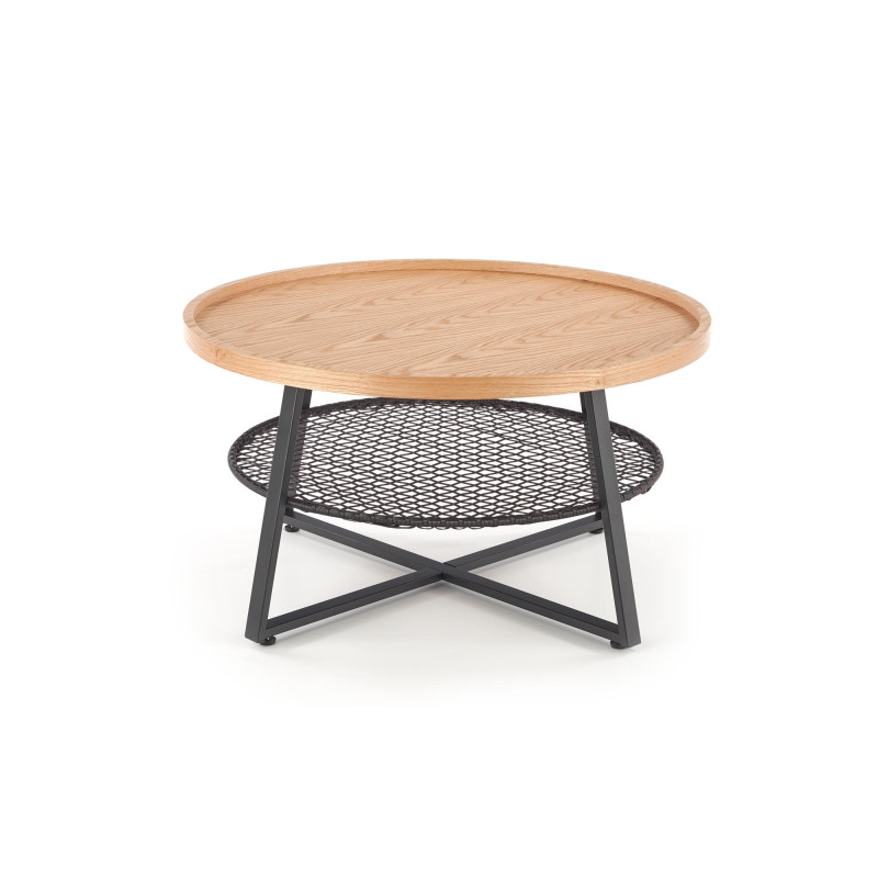 FLORENCE ława dąb naturalny/czarny  (1p1szt)