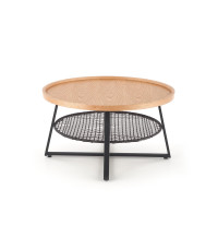 FLORENCE ława dąb naturalny/czarny  (1p1szt)