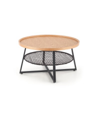 FLORENCE ława dąb naturalny/czarny  (1p1szt)