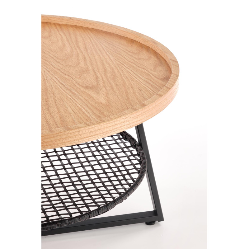 FLORENCE ława dąb naturalny/czarny  (1p1szt)