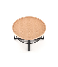 FLORENCE ława dąb naturalny/czarny  (1p1szt)