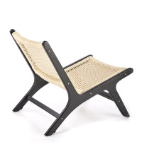 FODEN fotel wypoczynkowy, czarny / naturalny (1p1szt)