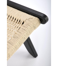 FODEN fotel wypoczynkowy, czarny / naturalny (1p1szt)