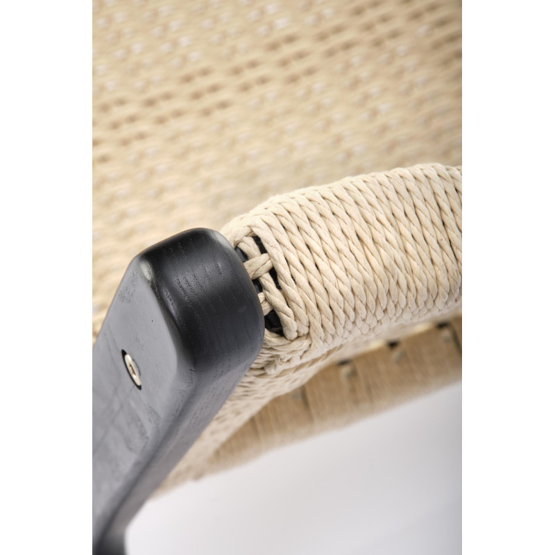 FODEN fotel wypoczynkowy, czarny / naturalny (1p1szt)