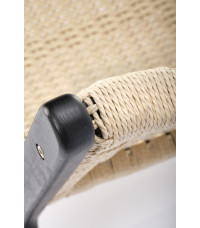 FODEN fotel wypoczynkowy, czarny / naturalny (1p1szt)