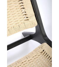 FODEN fotel wypoczynkowy, czarny / naturalny (1p1szt)