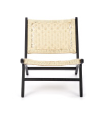 FODEN fotel wypoczynkowy, czarny / naturalny (1p1szt)