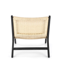 FODEN fotel wypoczynkowy, czarny / naturalny (1p1szt)