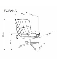 FOFANA fotel wypoczynkowy kremowy (1p1szt)