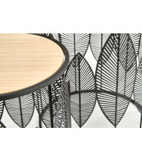 FOLLA zestaw 2 ław czarny / naturalny (1p1szt)