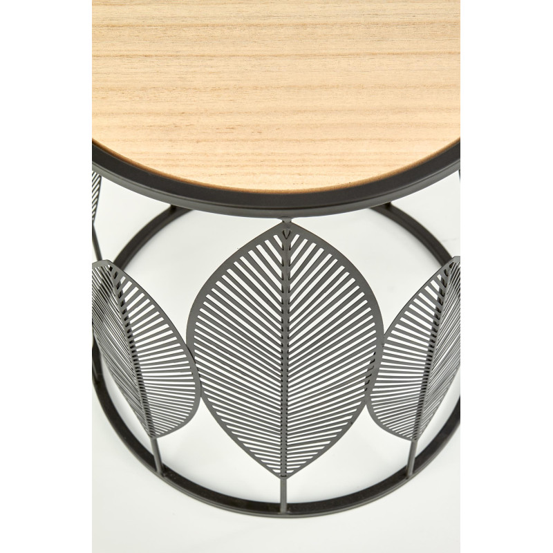 FOLLA zestaw 2 ław czarny / naturalny (1p1szt)