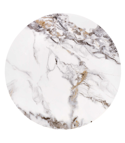 FORMOSA zestaw 2 ław, biały marmur / czarny (2p1szt)