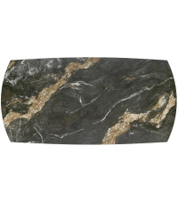 FORUM stół rozkładany, czarny marmur / czarny (3p1szt)