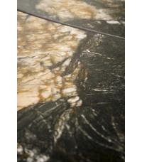 FORUM stół rozkładany, czarny marmur / czarny (3p1szt)