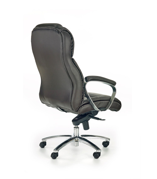 FOSTER fotel gabinetowy ciemny brąz - skóra