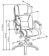 FOSTER fotel gabinetowy czarny - skóra