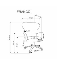 FRANCO fotel wypoczynkowy popielaty (1p1szt)