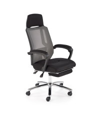 FREEMAN fotel pracowniczy z podnożkiem czarny / popielaty