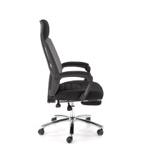 FREEMAN fotel pracowniczy z podnożkiem czarny / popielaty