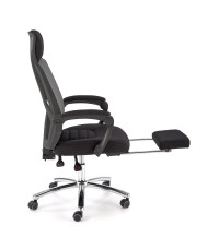 FREEMAN fotel pracowniczy z podnożkiem czarny / popielaty