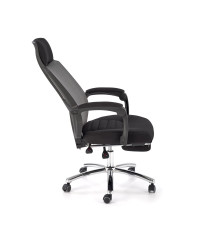 FREEMAN fotel pracowniczy z podnożkiem czarny / popielaty