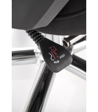 FREEMAN fotel pracowniczy z podnożkiem czarny / popielaty