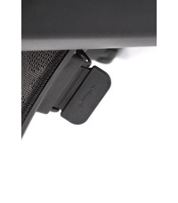 FREEMAN fotel pracowniczy z podnożkiem czarny / popielaty