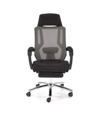 FREEMAN fotel pracowniczy z podnożkiem czarny / popielaty