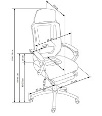 FREEMAN fotel pracowniczy z podnożkiem czarny / popielaty