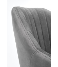 FRESCO fotel młodzieżowy popielaty velvet (1p1szt)