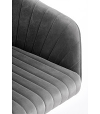 FRESCO fotel młodzieżowy popielaty velvet (1p1szt)