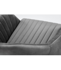 FRESCO fotel młodzieżowy popielaty velvet (1p1szt)