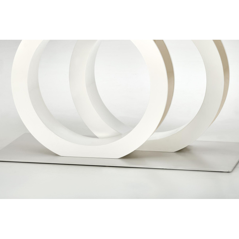 GALARDO stół rozkładany, biały / złoty (3p1szt)