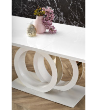 GALARDO stół rozkładany, biały / złoty (3p1szt)