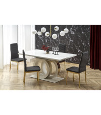 GALARDO stół rozkładany, biały / złoty (3p1szt)