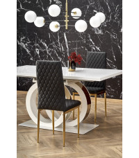 GALARDO stół rozkładany, biały / złoty (3p1szt)