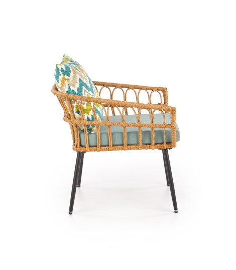 GARDENA 1S fotel czarny / naturalny / popielaty (1p2szt)
