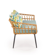 GARDENA 2S fotel podwójny czarny / naturalny / popielaty (1p1szt)