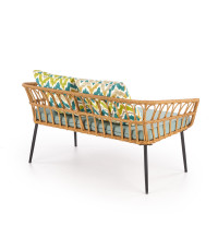 GARDENA 2S fotel podwójny czarny / naturalny / popielaty (1p1szt)