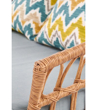 GARDENA 2S fotel podwójny czarny / naturalny / popielaty (1p1szt)