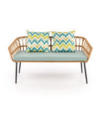 GARDENA 2S fotel podwójny czarny / naturalny / popielaty (1p1szt)