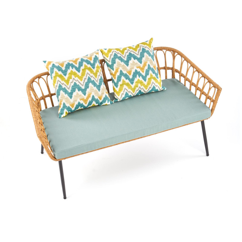 GARDENA 2S fotel podwójny czarny / naturalny / popielaty (1p1szt)