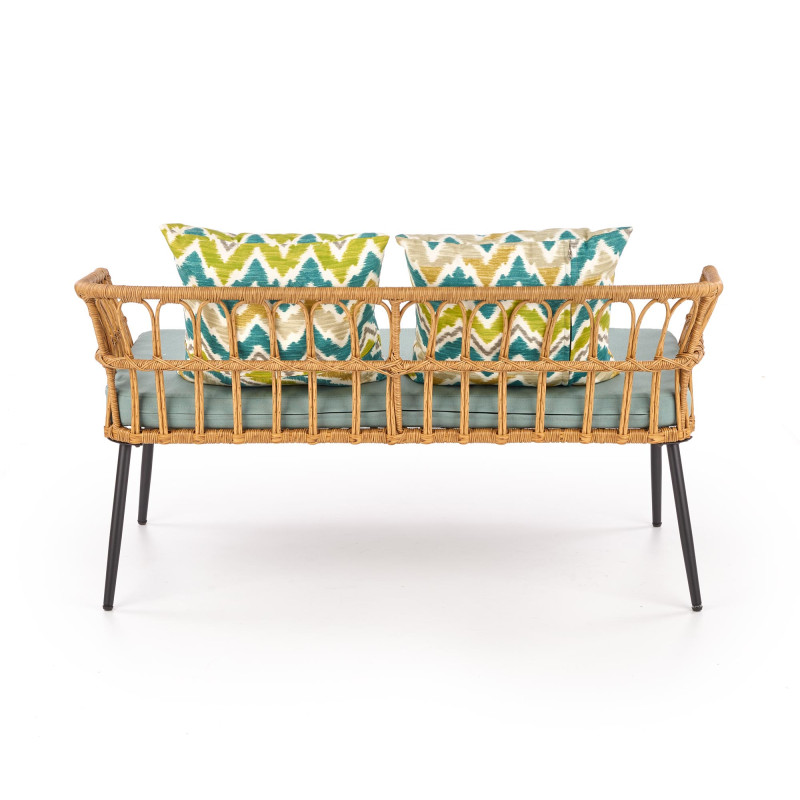 GARDENA 2S fotel podwójny czarny / naturalny / popielaty (1p1szt)