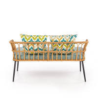 GARDENA 2S fotel podwójny czarny / naturalny / popielaty (1p1szt)