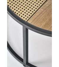 GARMINA zestaw 2 ław dąb złoty / czarny (2p1szt)