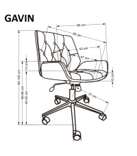 GAVIN fotel gabinetowy orzechowy / czarny (1p1szt)