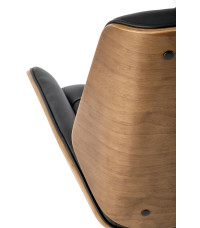 GAVIN fotel gabinetowy orzechowy / czarny (1p1szt)